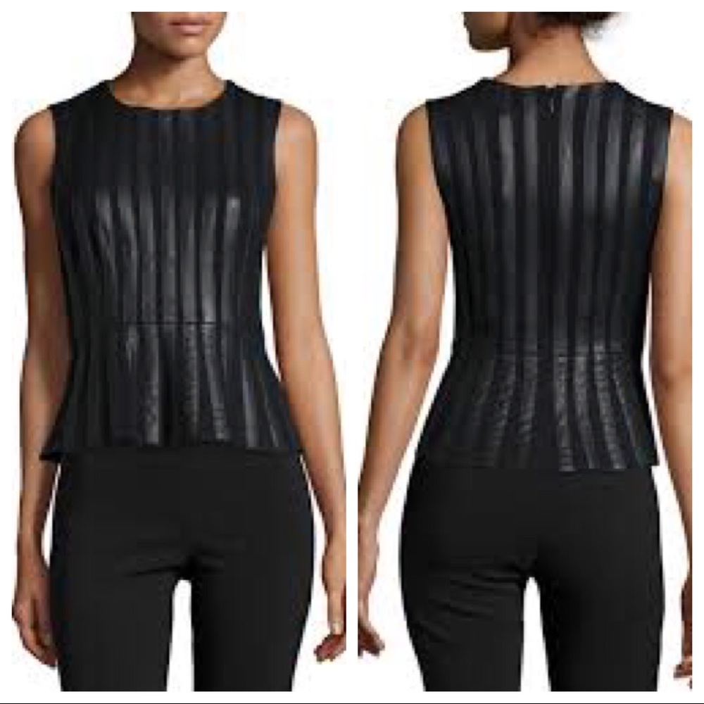 Bcbgmaxazria Roland peplum top NWT $228 XS